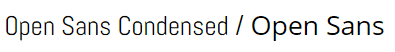 Neon Rain Web and Design Font Pairing Open Sans Condensed / Open Sans