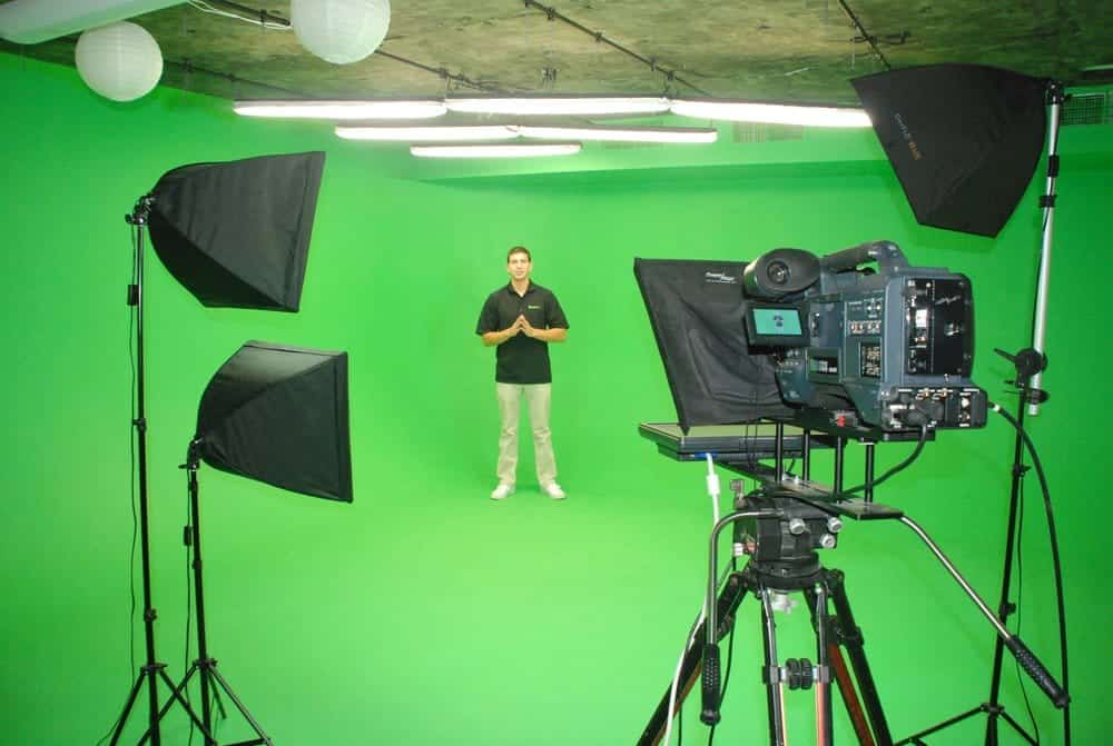 Person on green screen