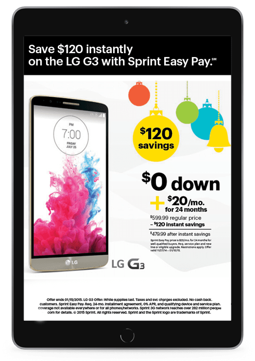 Example advertisement for Sprint plan